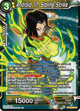 Android 17, Sibling Strike (Uncommon) [BT13-109] | Cracking-Singles