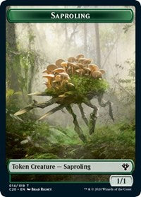 Saproling // Treasure Double-sided Token [Commander 2020 Tokens] | Cracking-Singles