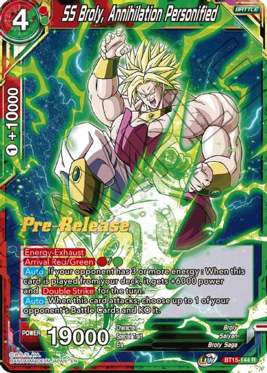 SS Broly, Annihilation Personified (BT15-144) [Saiyan Showdown Prerelease Promos] | Cracking-Singles