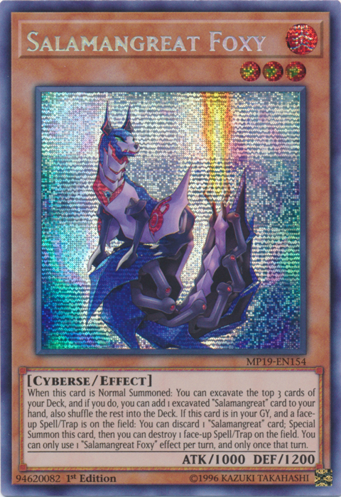 Salamangreat Foxy [MP19-EN154] Prismatic Secret Rare | Cracking-Singles