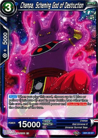 Champa, Scheming God of Destruction [XD1-03] | Cracking-Singles