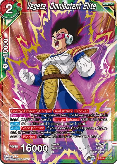 Vegeta, Omnipotent Elite [BT15-143] | Cracking-Singles