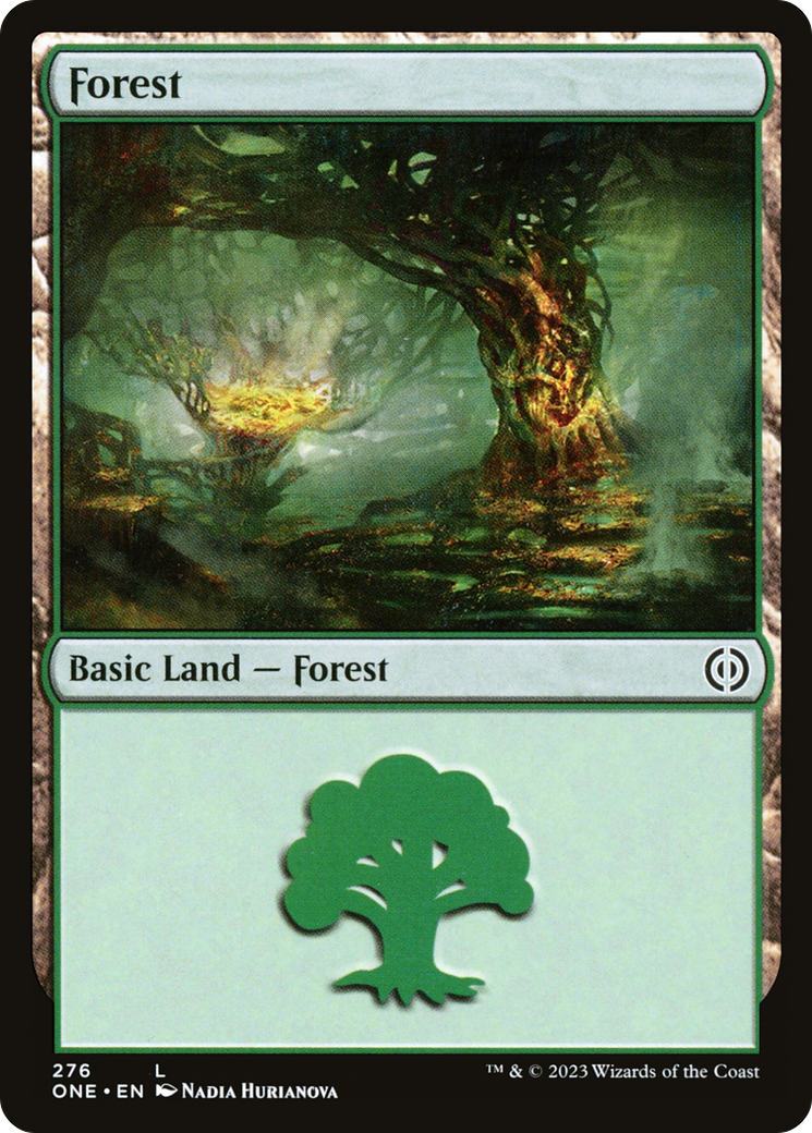 Forest (276) [Phyrexia: All Will Be One] | Cracking-Singles