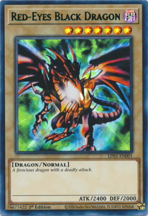 Red-Eyes Black Dragon (Green) [LDS1-EN001] Ultra Rare | Cracking-Singles