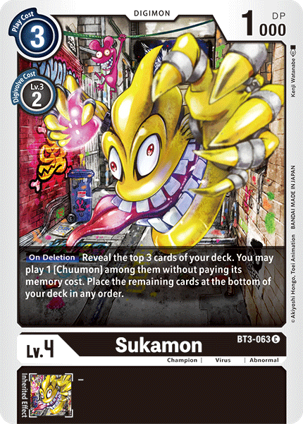 Sukamon [BT3-063] [Release Special Booster Ver.1.5] | Cracking-Singles