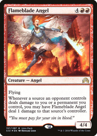 Flameblade Angel [Shadows over Innistrad Promos] | Cracking-Singles