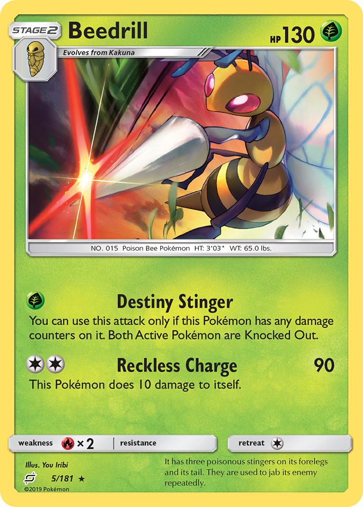 Beedrill (5/181) [Sun & Moon: Team Up] | Cracking-Singles