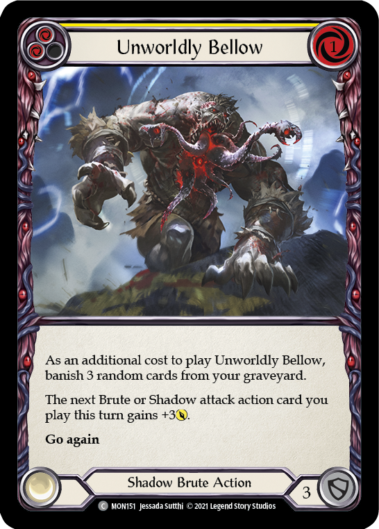 Unworldly Bellow (Yellow) [MON151] 1st Edition Normal | Cracking-Singles