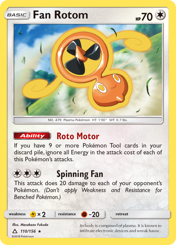 Fan Rotom (110/156) [Sun & Moon: Ultra Prism] | Cracking-Singles