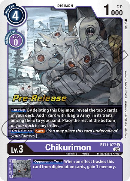 Chikurimon [BT11-077] [Dimensional Phase Pre-Release Promos] | Cracking-Singles