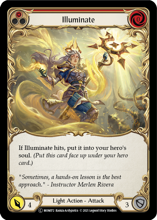 Illuminate (Red) (Rainbow Foil) [U-MON072-RF] Unlimited Rainbow Foil | Cracking-Singles