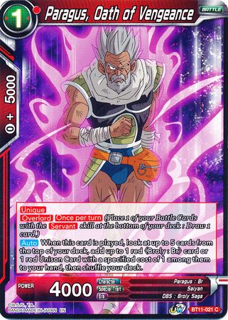 Paragus, Oath of Vengeance [BT11-021] | Cracking-Singles