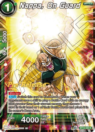 Nappa, on Guard (BT15-085) [Saiyan Showdown Prerelease Promos] | Cracking-Singles