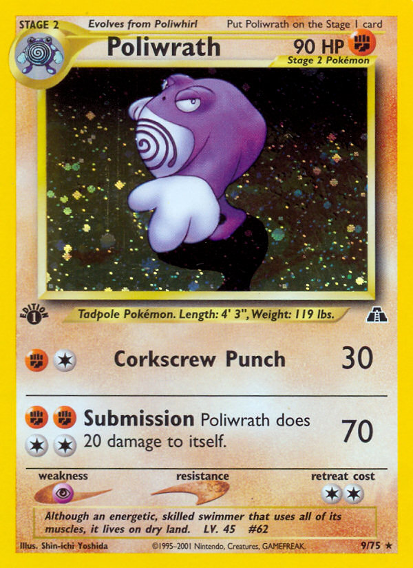 Poliwrath (9/75) [Neo Discovery 1st Edition] | Cracking-Singles