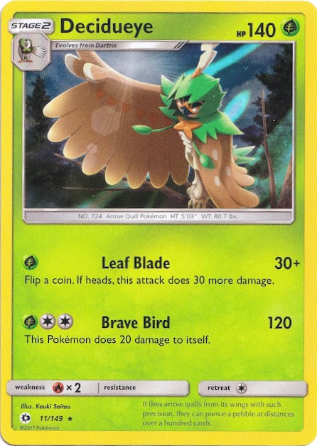 Decidueye (11/149) (Water Web Holo) [Sun & Moon: Base Set] | Cracking-Singles