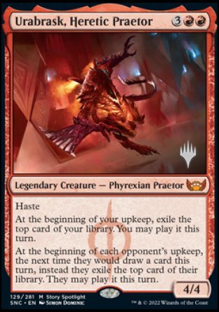 Urabrask, Heretic Praetor (Promo Pack) [Streets of New Capenna Promos] | Cracking-Singles