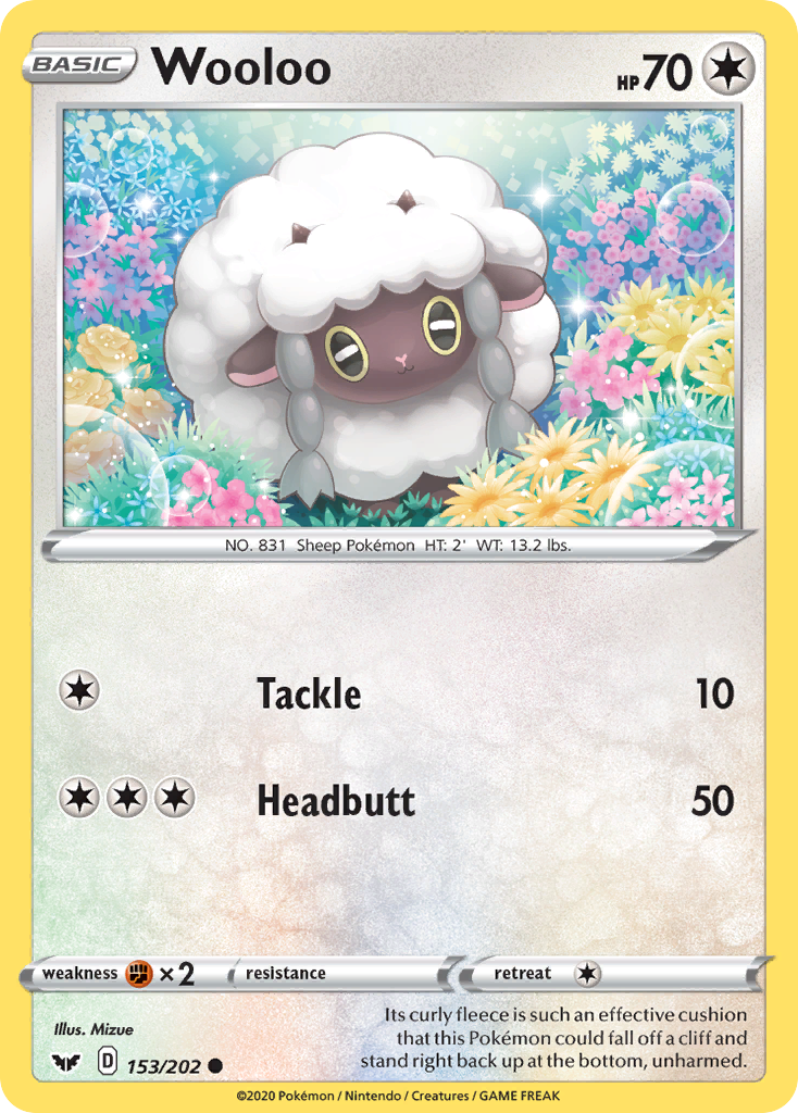 Wooloo (153/202) [Sword & Shield: Base Set] | Cracking-Singles