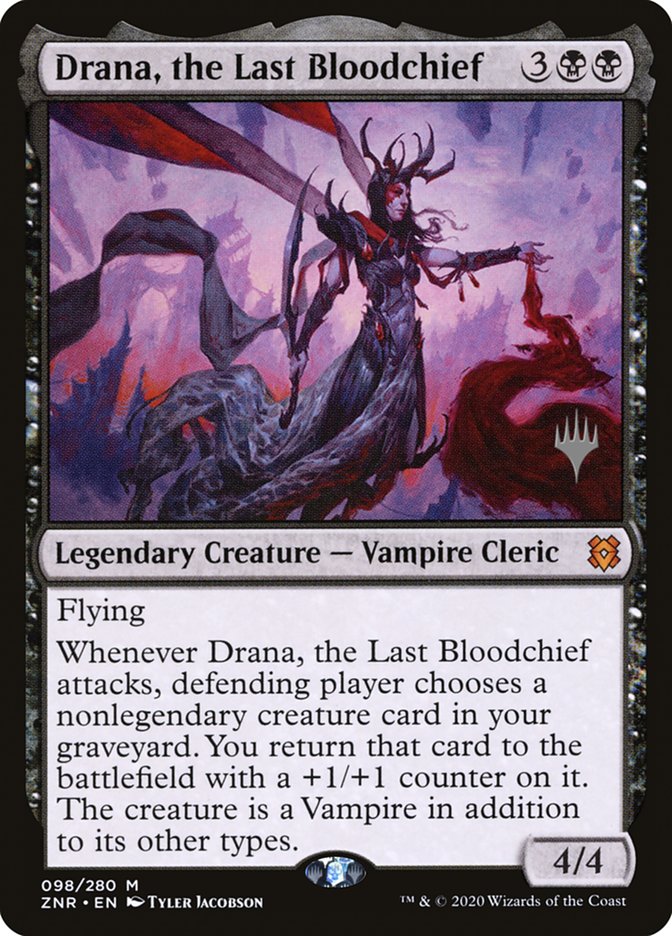 Drana, the Last Bloodchief (Promo Pack) [Zendikar Rising Promos] | Cracking-Singles