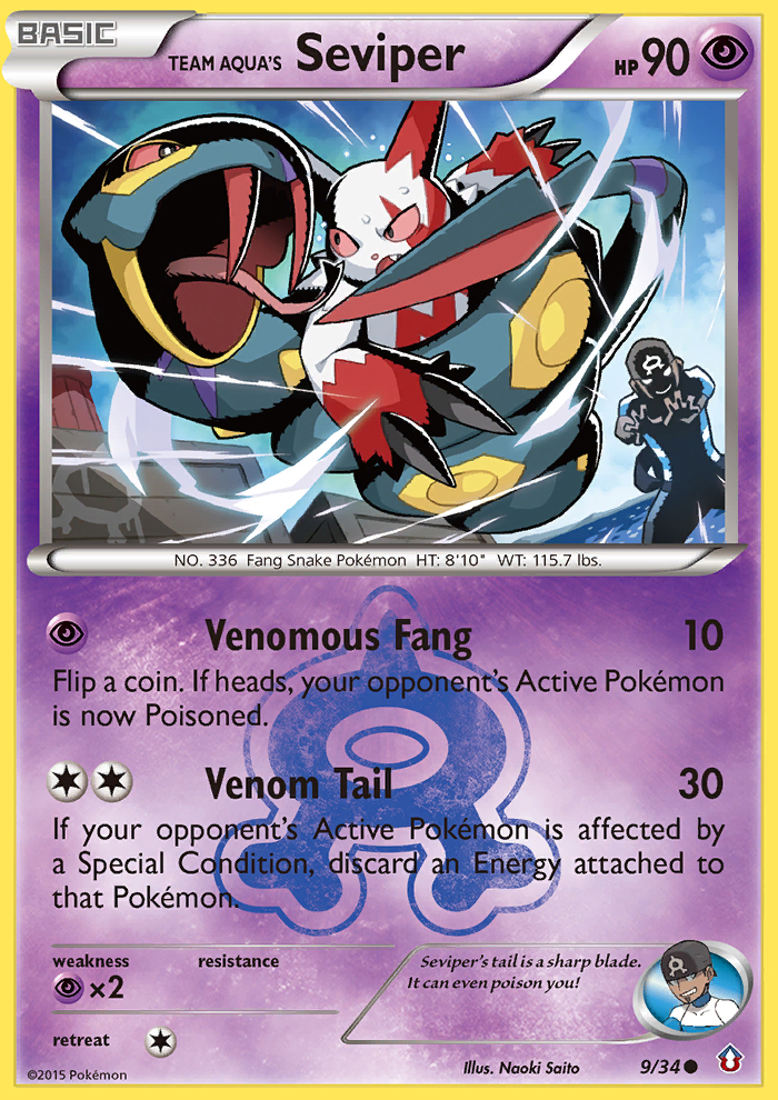 Team Aqua's Seviper (9/34) [XY: Double Crisis] | Cracking-Singles