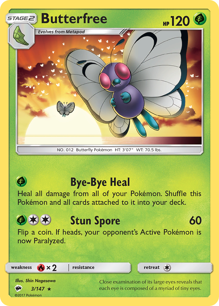 Butterfree (3/147) [Sun & Moon: Burning Shadows] | Cracking-Singles