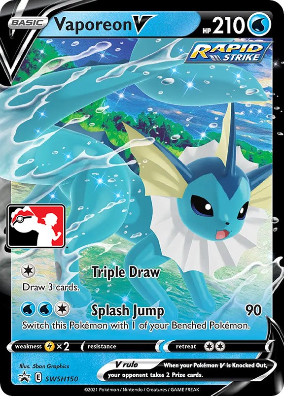 Vaporeon V (SWSH150) [Prize Pack Series One] | Cracking-Singles