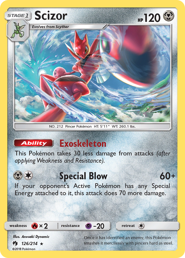 Scizor (126/214) [Sun & Moon: Lost Thunder] | Cracking-Singles