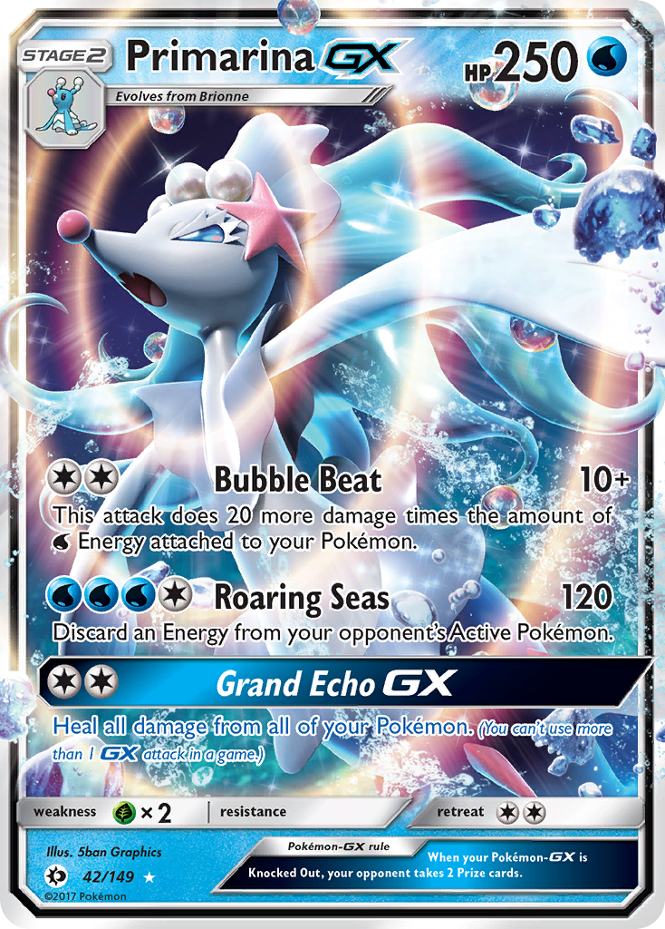 Primarina GX (42/149) [Sun & Moon: Base Set] | Cracking-Singles