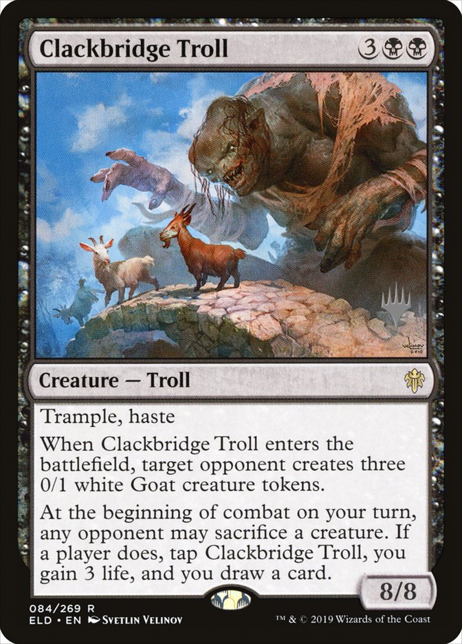 Clackbridge Troll (Promo Pack) [Throne of Eldraine Promos] | Cracking-Singles