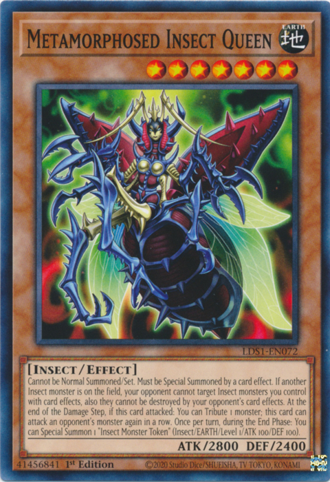 Metamorphosed Insect Queen [LDS1-EN072] Common | Cracking-Singles