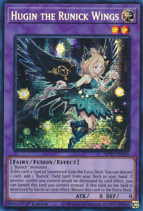 Hugin the Runick Wings [MP23-EN249] Prismatic Secret Rare | Cracking-Singles