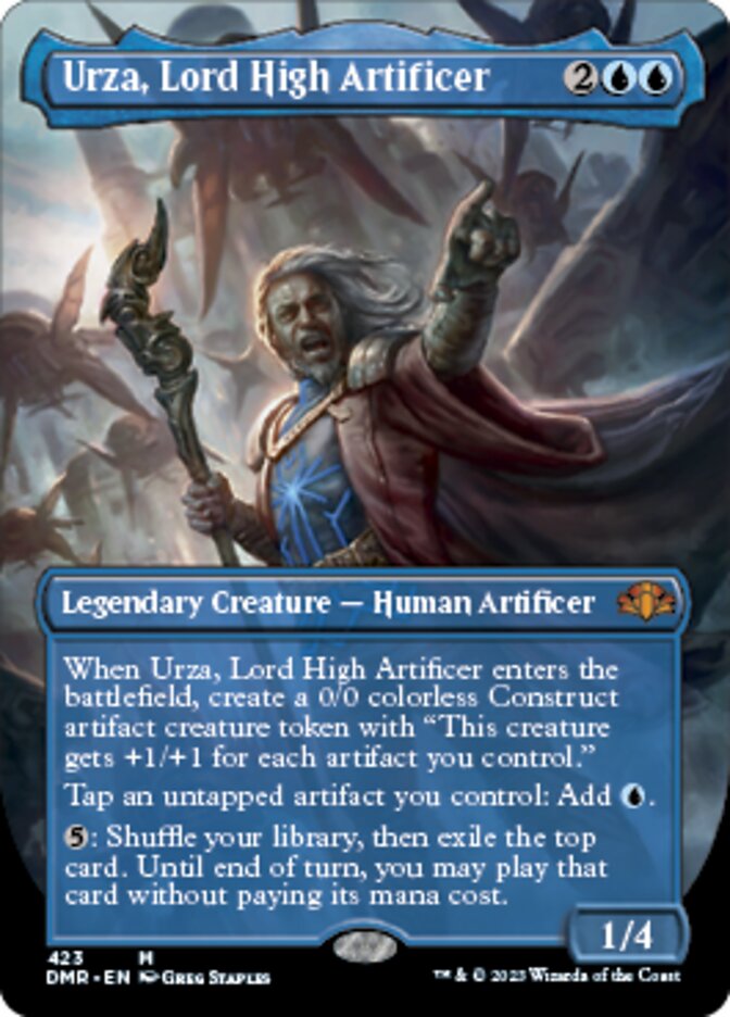 Urza, Lord High Artificer (Borderless Alternate Art) [Dominaria Remastered] | Cracking-Singles