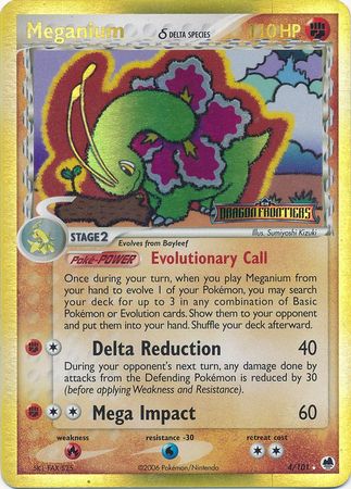 Meganium (4/101) (Delta Species) (Stamped) [EX: Dragon Frontiers] | Cracking-Singles