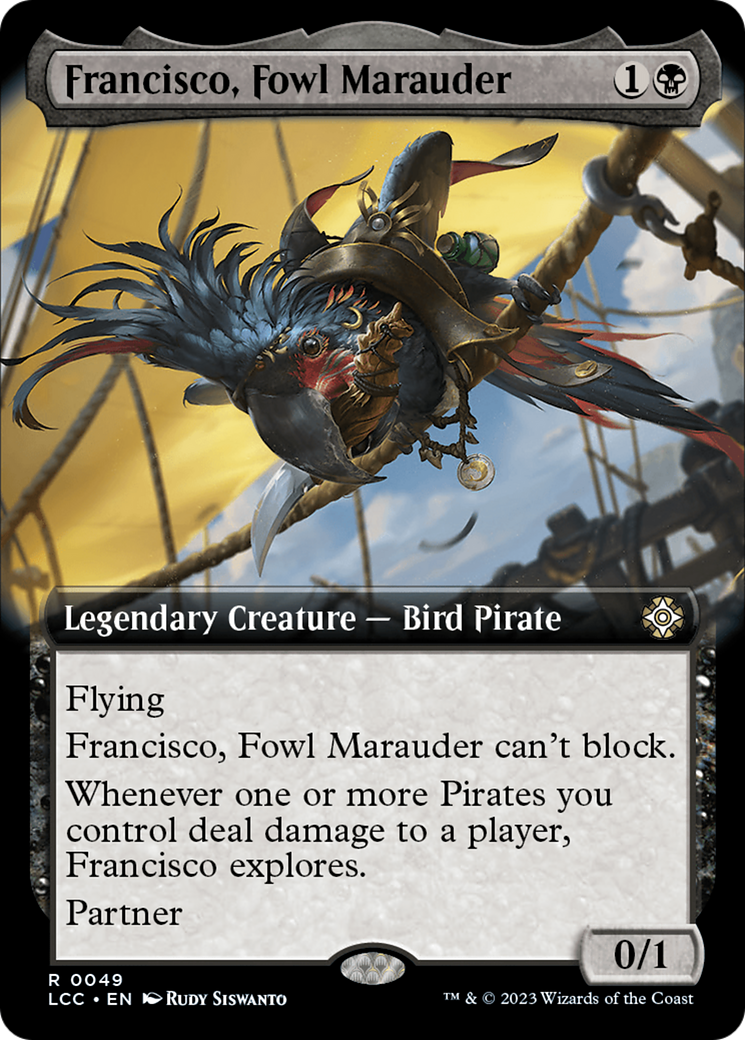 Francisco, Fowl Marauder (Extended Art) [The Lost Caverns of Ixalan Commander] | Cracking-Singles