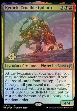 Kethek, Crucible Goliath [Phyrexia: All Will Be One Prerelease Promos] | Cracking-Singles