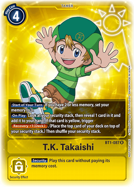 T.K. Takaishi [BT1-087] (Buy-A-Box Promo) [Release Special Booster Ver.1.0 Promos] | Cracking-Singles