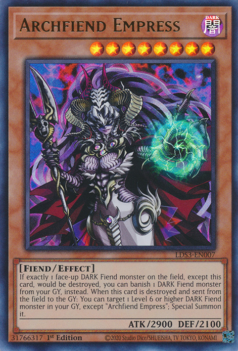 Archfiend Empress [LDS3-EN007] Ultra Rare | Cracking-Singles