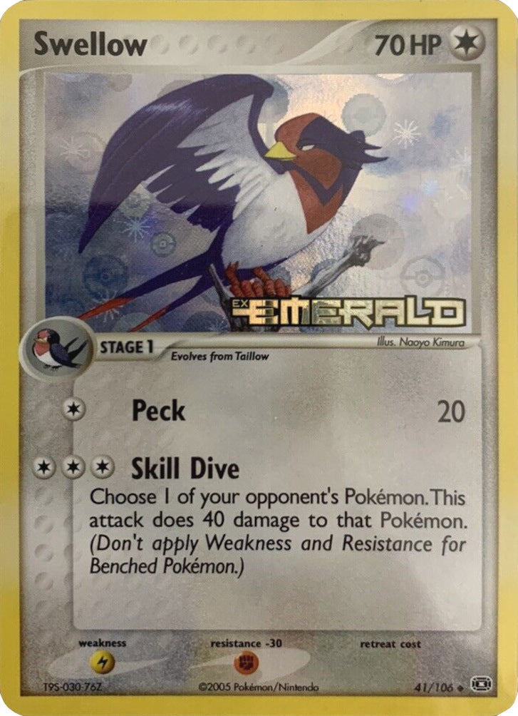 Swellow (41/106) (Stamped) [EX: Emerald] | Cracking-Singles