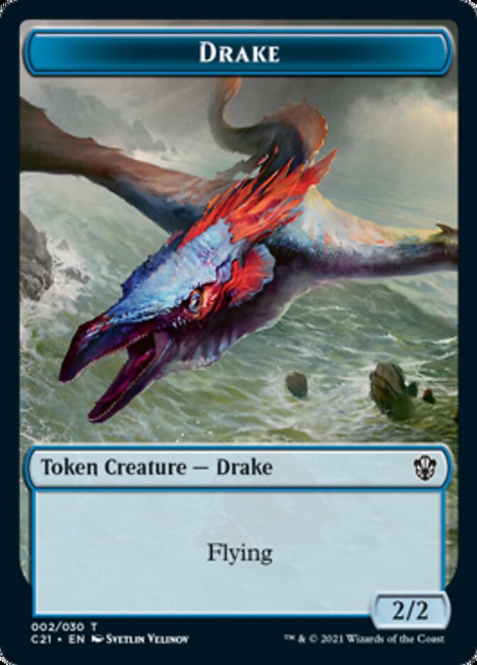 Drake // Elemental Token [Commander 2021 Tokens] | Cracking-Singles