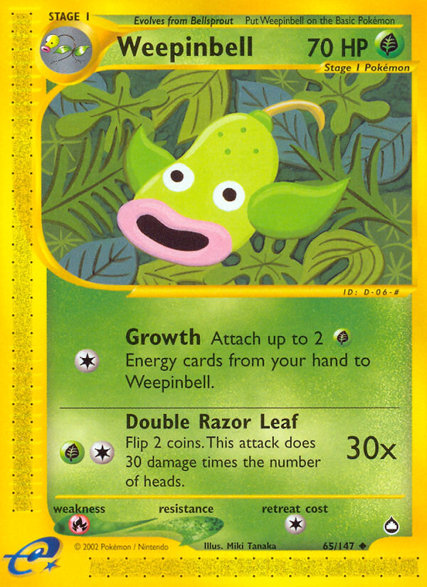 Weepinbell (65/147) [Aquapolis] | Cracking-Singles