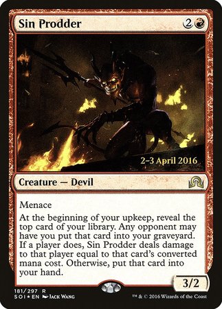 Sin Prodder [Shadows over Innistrad Promos] | Cracking-Singles