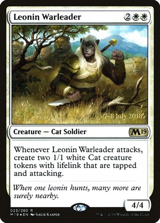 Leonin Warleader [Core Set 2019 Promos] | Cracking-Singles