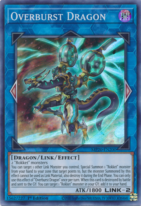 Overburst Dragon [MP20-EN200] Super Rare | Cracking-Singles