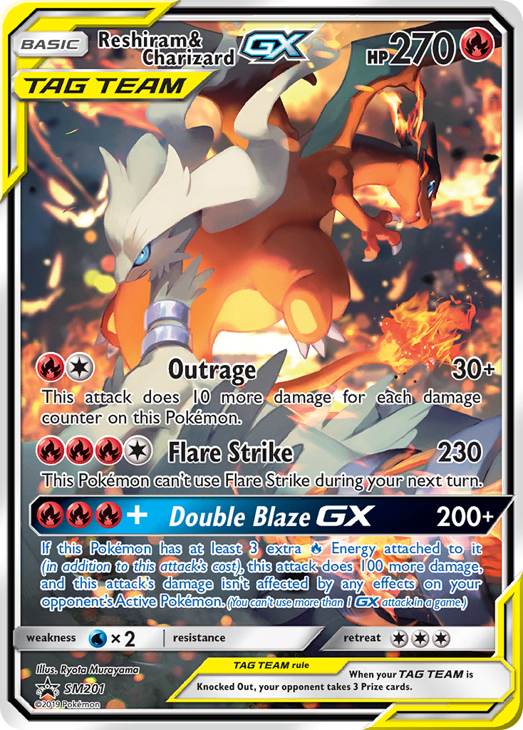 Reshiram & Charizard GX (SM201) [Sun & Moon: Black Star Promos] | Cracking-Singles