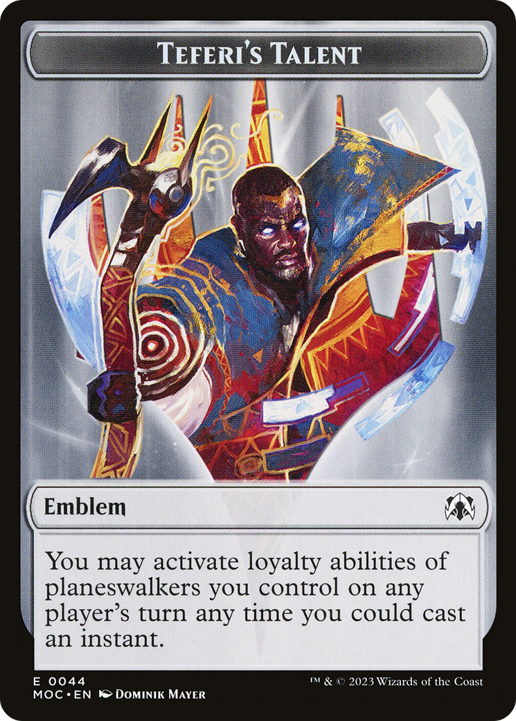 Elemental (02) // Teferi's Talent Emblem Double-Sided Token [March of the Machine Commander Tokens] | Cracking-Singles