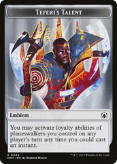 First Mate Ragavan // Teferi's Talent Emblem Double-Sided Token [March of the Machine Commander Tokens] | Cracking-Singles