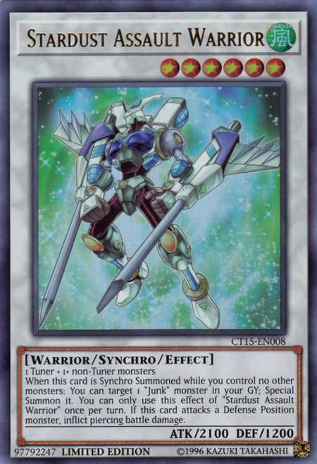 Stardust Assault Warrior [CT15-EN008] Ultra Rare | Cracking-Singles