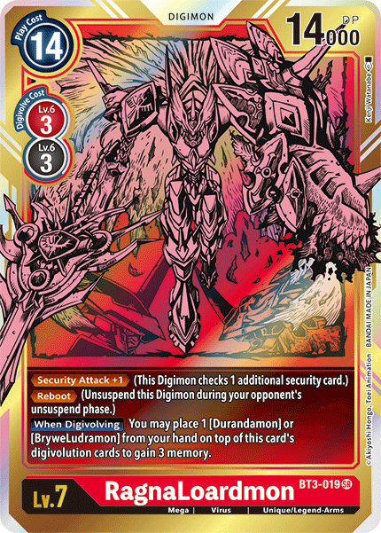 RagnaLoardmon [BT3-019] (Alternate Art) [Release Special Booster Ver.1.5] | Cracking-Singles