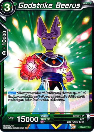 Godstrike Beerus [BT6-057] | Cracking-Singles