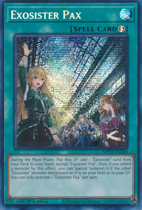 Exosister Pax [MP23-EN260] Prismatic Secret Rare | Cracking-Singles