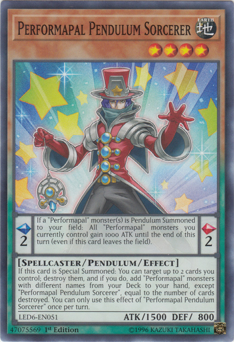 Performapal Pendulum Sorcerer [LED6-EN051] Common | Cracking-Singles